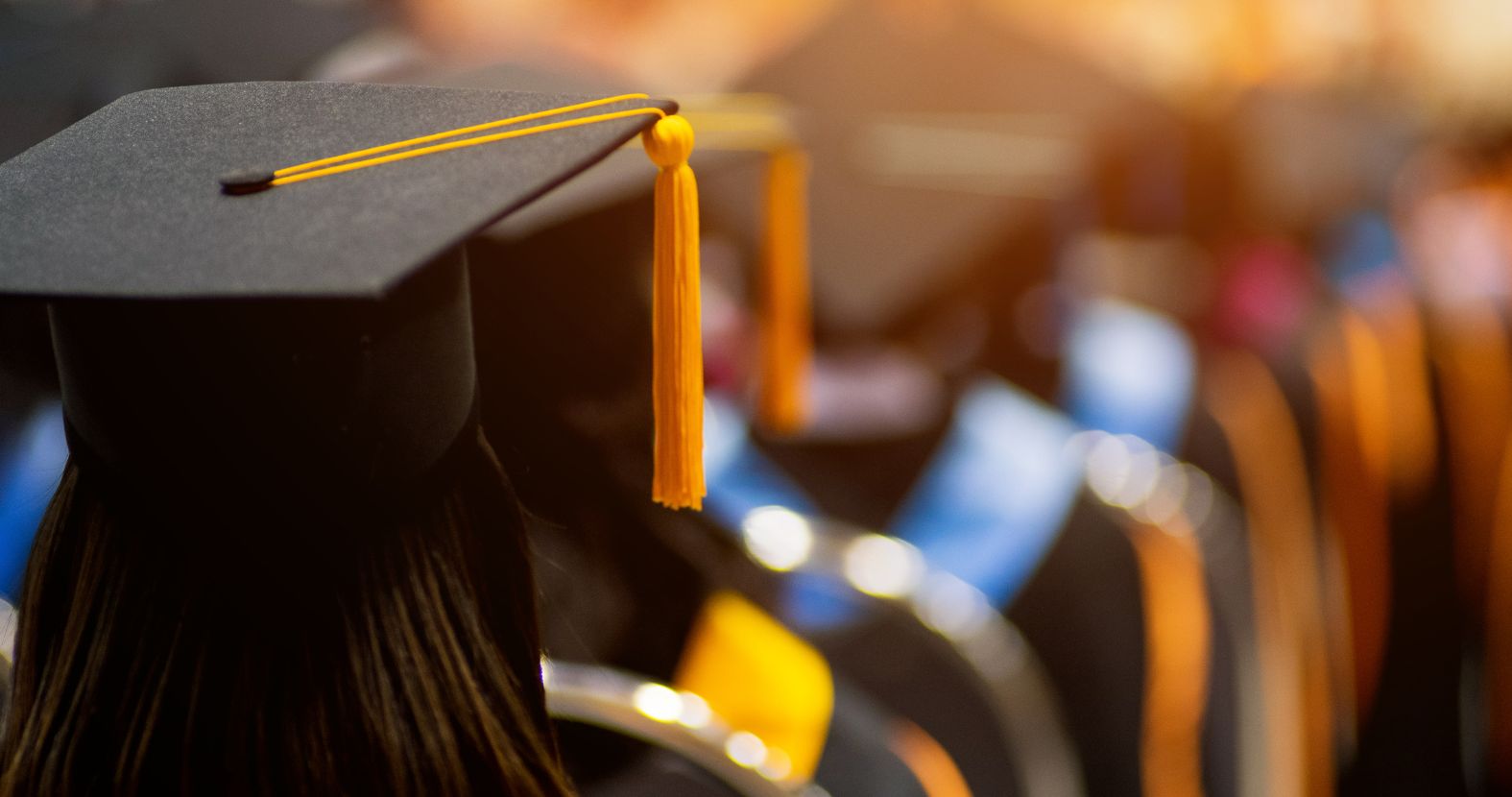back view of a graduating class
